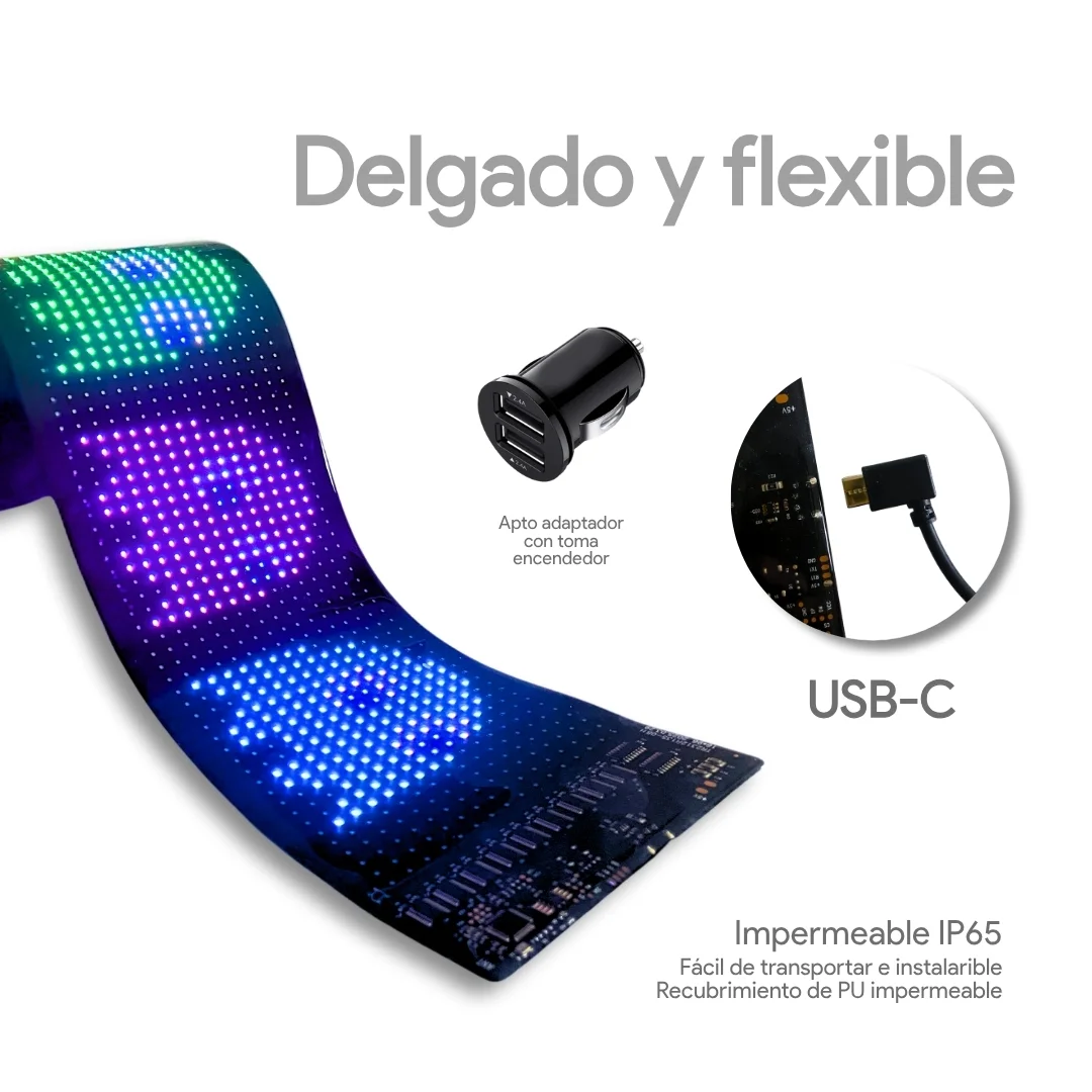 Luz Led Ojos Animados 1u De 60x12 Cm Usb Rgb Multicolor - Imagen 2